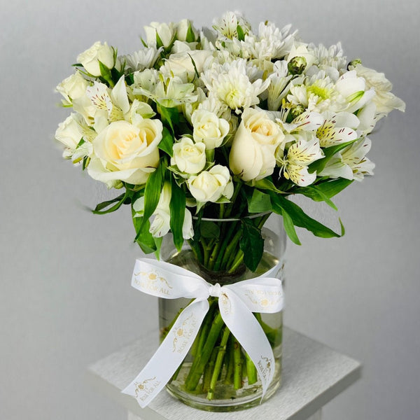 Alesto vase white - RoseForAll