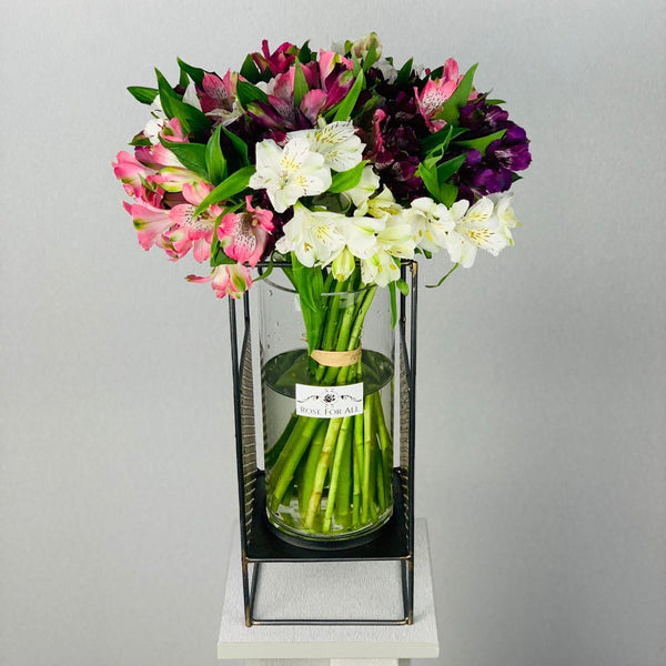 Luxury steel vase - RoseForAll