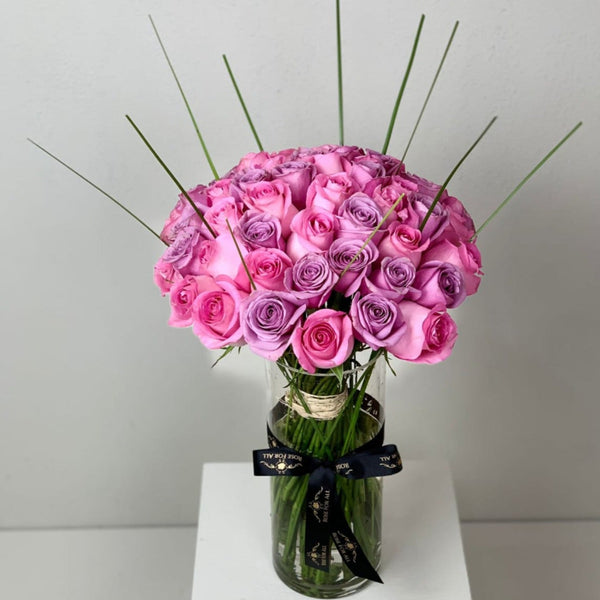 Mix purple 50 vase - RoseForAll