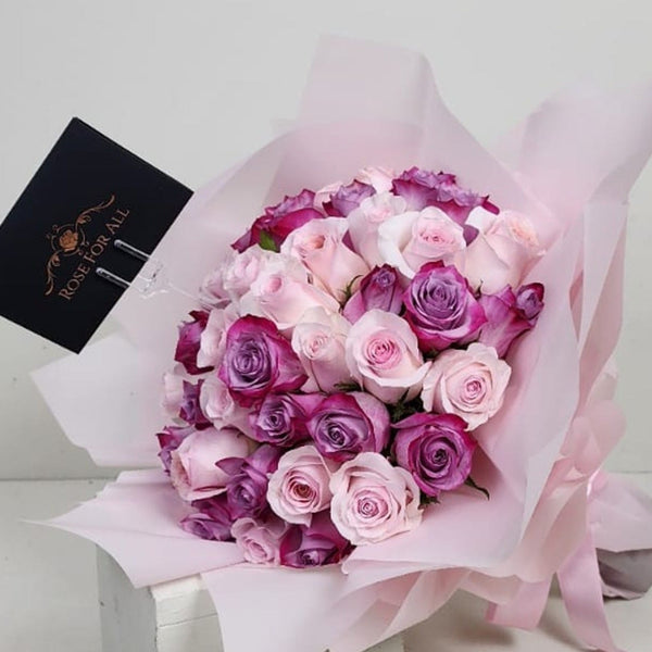 Purple mix bouquet - RoseForAll