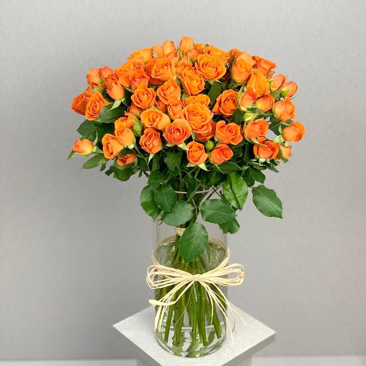 orange spray vase - RoseForAll