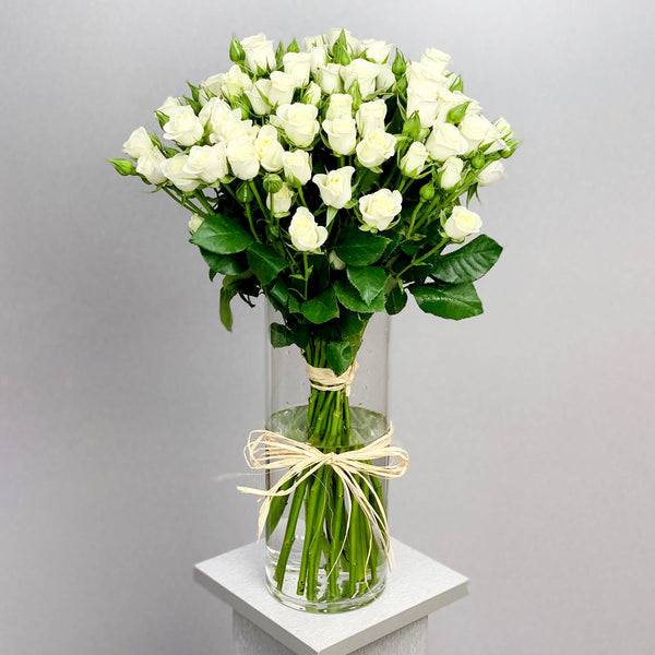 white spray vase - RoseForAll