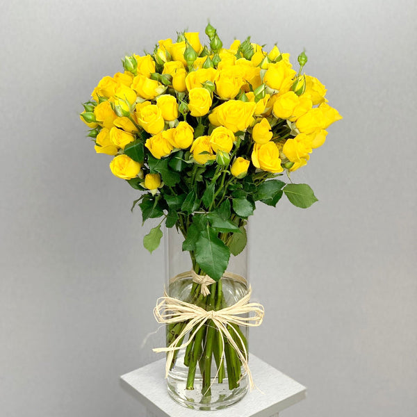 yellow spray vase - RoseForAll